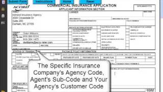 How to Complete the ACORD 125 Commercial Insurance Application Agency Carrier Section