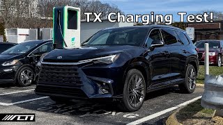 Charging Test With The 2024 Lexus TX 550h+ Plug in Hybrid  /// Allcarnews