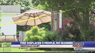 House fire displaces five in Huntsville