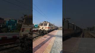 Strongest Wap-7 Engine Leads Gitanjali Express High Speed Cross #shorts #viral