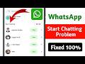 Fix Whatsapp Start Chatting Problem 2026 | Whatsapp Start Chatting Remove | Disable Start Chatting