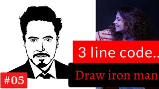 Draw Iron Man with Python || Avengers | 3 lines of python easy code | python for beginners #python