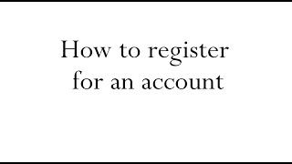 Registering for an account with MyWCOnline