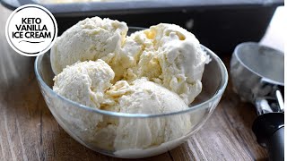 Keto Vanilla Ice Cream | Keto Ice Cream Recipe | No Churn