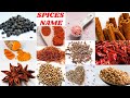 40 Spices Names in English with Pictures/Indian Spices Names for kids/ Kitchen Spices Vocabulary