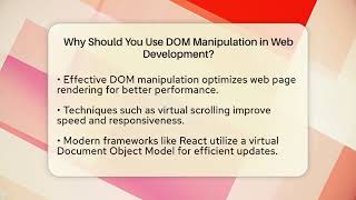 Why Should You Use DOM Manipulation in Web Development? | JavaScript Toolkit News