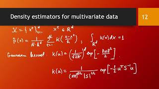 Nonparametric density estimators: multivariate data
