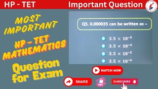 HP - TET ||  Maths || Non - Medical & JBT || Important Question + PYQ