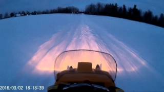 Riding around town  1972 Ski-Doo olympic !! Part 1