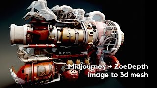 Midjourney Image into 3D using ZoeDepth - Deep Learning Depth Estimation