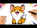 HOW TO DRAW A CUTE FOX EASY TUTORIAL🦊