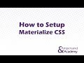 How to set up Materialize CSS - Ampersand Tutorials
