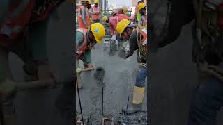 Concreting work on Site | Unloading Self Compacting Concrete |