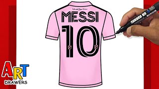 How To Draw MESSI Inter Miami CF Shirt 10