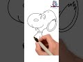 Draw Snoopy from Peanuts  #drawing #drawingtutorial  #easydraw #snoopy