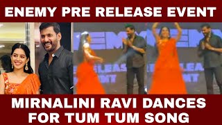 Mirnalini Ravi Dances For Tum Tum Song With Vishal❤️ | ENEMY Pre Release Event