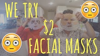 TRYING $2 FACIAL MASKS!!