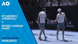 Cerundolo/Martin Etcheverry v Mahut/Roger-Vasselin Highlights | Australian Open 2024 First Round