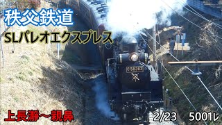 2/23 秩父鉄道 SLパレオエクスプレス　下り5001レ　親鼻駅付近