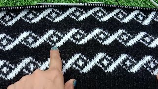 दो रंगों का डिजाइन बनाए अपने लिए और बच्चों के स्वेटर में #knitting Two colour design
