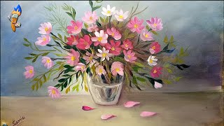 OIL PAINTING DEMONSTRATION#5 Vase With Flowers #Paintosam#Art#Oilpainting#Painting#StayHome #WithMe
