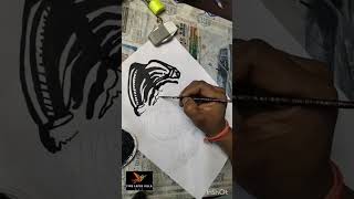 വരച്ച് വരച്ച് പുലിയായി പോയി🐅🐅🐅#shortvideo #viral #shortsfeed #india #kerala #viralvideo #art