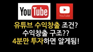 유튜브 수익창출 조건 및 유튜브 수익 구조는 이렇게 됩니다.