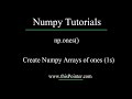 np.ones() - Create Numpy Array of Ones (1's)
