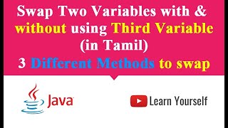 Swapping two numbers without using third variable in Java Tamil | swap program