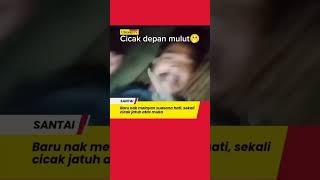 Viral cicak jatuh di muka hampir copot jantungnya agakak habis #komedi #viral #shorts