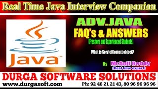 Java Interview Companion|| Adv Java || What is ServletContext object?