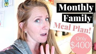 February 2018 Meal Plan on a Budget | FREE Printable Meal Plan!