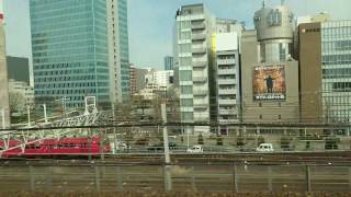 東海道新幹線車窓　名古屋駅到着 (2017/02/22)