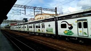 3221次嘉義發車經由屏東線開往潮州的EMU811+EMU812里山動物彩繪微笑號區間車2.0版里山動物彩繪列車