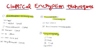 #5 Classical Encryption Techniques in Cryptography and Network Security
