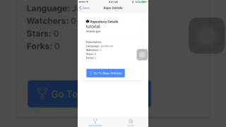 ion-github Demo on iOS (ionic 2)