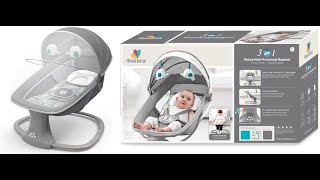 Mastela 3 in 1 Deluxe Multi Functional Bassinet Napper \u0026 Swing setup at home