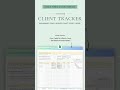 Client Tracker Google Sheets Template Excel Template CRM Invoice Tracker Task Tracker Gantt Chart