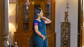 Priyanka M Jain Beautiful Hot Into Sexy Entry In Blue Saree Scene View