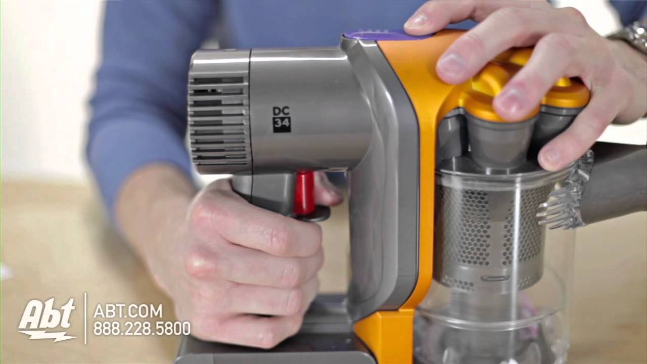 Overview Of Dyson DC34 Cordless Handheld Vacuum - DC34 - YouTube