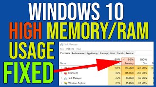 How To Fix High Memory/RAM Usage In Windows 10 in 2020