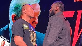 Deontay Wilder vs Zhilei Zhang  FACE OFF - Both fighters come face to face for first time