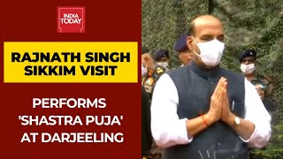 Rajnath Singh Performs 'Shastra Puja' At Sukna War Memorial In Sikkim's Darjeeling