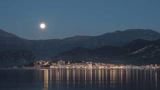 Corsica timelapse - Full moon rising over Saint Florent