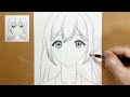 how to draw a beautiful anime girl easy anime sketch step by step pencil art