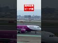 福岡空港ピーチ機