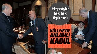 Başkan Erdoğan gazileri Külliye'de ağırladı