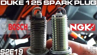 KTM Duke 125 200 390 Spark Plug Change LucZyn MotoVlog Wymiana Świecy Iskrowej How to Bosch R6 NGK