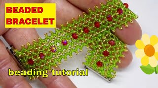 Beaded Bracelet : Chevron Stitch  - Bead it in 2 hours!