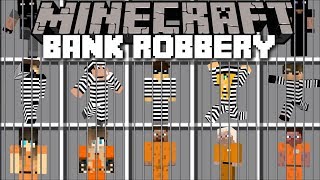 Minecraft BANK ROBBERY MOD / FIGHT OFF PRISONERS AND WATCH COPS SAVE THE BANK!! Minecraft